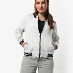 Checked Zip-Front Jacket-image-28