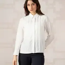 van heusen Women Pleated Regular Fit Shirt -picture-49