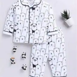 Boys Novelty Print Cotton Shirt & Pants Set-image-43