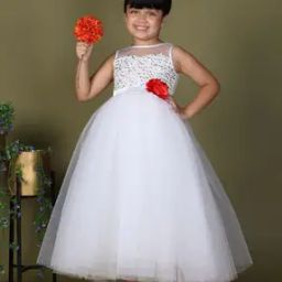 Girls Embroidered Fit & Flare Dress-image-77