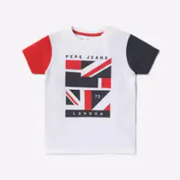 ELFRED Union Jack print Crew-Neck T-Shirt-image-46