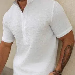 Men Patterned Relaxed Fit Short Kurta-image-51