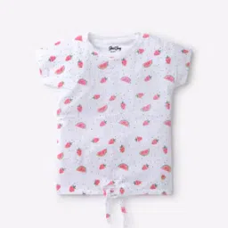 Printed Top with Tie-Up-image-49
