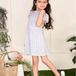Checked A-Line Dress-image-61