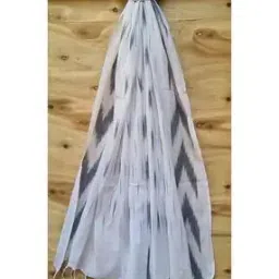 Ikat Print Dupatta with Tassels-image-77