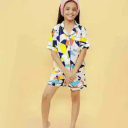 Girl Printed Top & Shorts Set-15