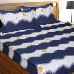 160 TC Printed Bedsheet with Pillow Covers-image-10