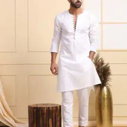 Men Stylised Fit Kurta with Full-Length Sleeves-image-97