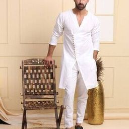 Men Stylised Fit Kurta with Full-Length Sleeves-image-42