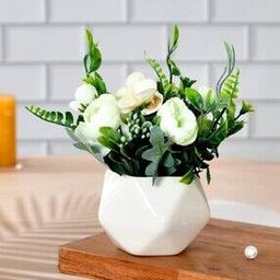 Pristine Flowers with Diamond Pattern Planter-image-78