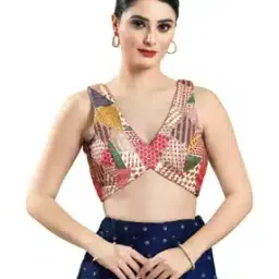 Women Embroidered Back-Open Blouse-image-10