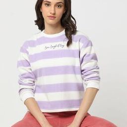 Striped Round-Neck Sweatshirt-image-57