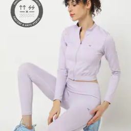 Women Seamless Crop Jacket-48