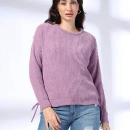 Women Knitted Crew-Neck Sweater-picture-29