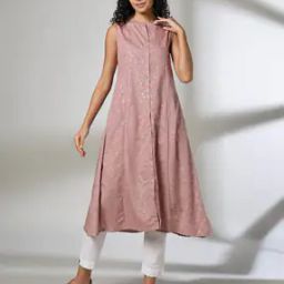 Women Foil Print A-Line Kurta with Insert Pocket-picture-12