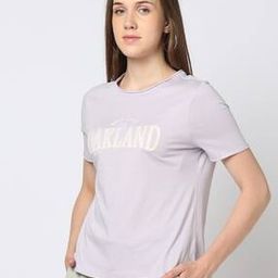 Women Typographic Print Relaxed Fit Round-Neck T-Shirt-image-85