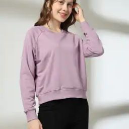 Women Regular Fit Raglan-Sleeved Sweatshirt-image-99
