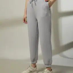 Women Waffle Knit Relaxed Fit Joggers-image-7