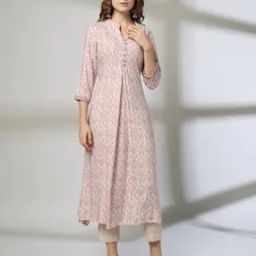 Women Ikat Print A-Line Kurta-image-70