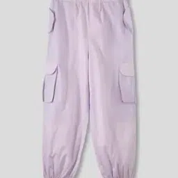 Girls Relaxed Fit Cargo Joggers with Elasticated Waist-image-54
