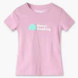 Women Typographic Print Relaxed Fit Round-Neck T-Shirt-image-96