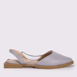 Almond-Toe Mules with Chain Accent-image-31