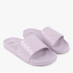 carlton london Slides with Basket Weave Pattern image 1
