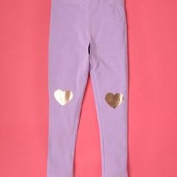 Leggings with Placement Heart Print-image-23
