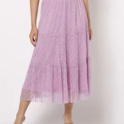 Lace Tiered Skirt with Elasticated Waist-picture-22