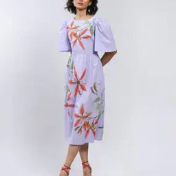 Floral Print Fit & Flare Dress-image-56