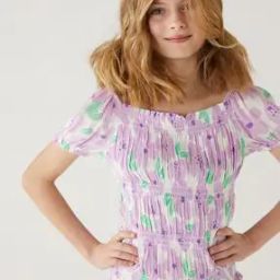 Floral Print Top Puff Sleeves-picture-46