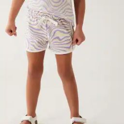 Printed Elasticated Waist Shorts-image-71