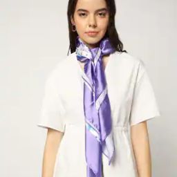Women Floral Print Satin Stole-image-34