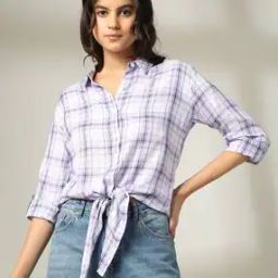 Women Checked Regular Fit Shirt-image-75