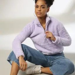 Women Crop Fit High-Neck Sweatshirt-picture-50