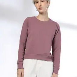 Women Regular Fit Crew-Neck Sweatshirt-picture-40