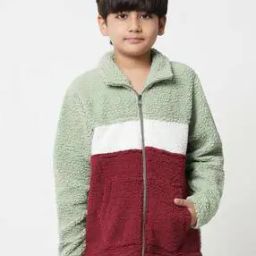 Colourblock Zip-Front Cardigan-image-71