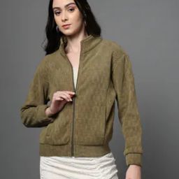 Women Knitted Regular Fit Zip-Up Jacket-picture-51