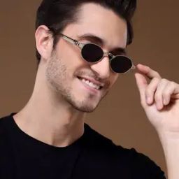 Men UV-Protected Round Sunglasses-B80580-image-31