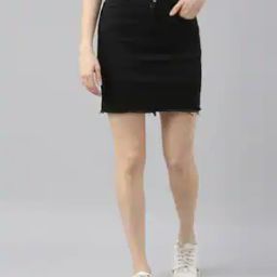 Straight Skirt with 5-Pocket Styling-image-66