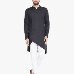 Long Kurta with Asymmetric Hem-image-48
