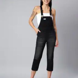 Paneled Dungarees with Insert Pockets-picture-10