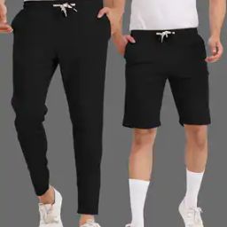 Men Pack of 2 Fitted Track Pant with Shorts-image-32