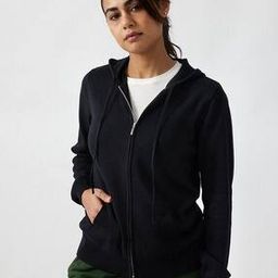 Women Flat Knit Zip Hoodie-image-42