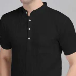 Men Shirt with Band Collar-image-63