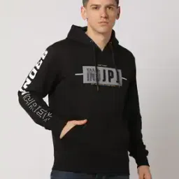 Chest Print Slim Fit Hoodie-image-70