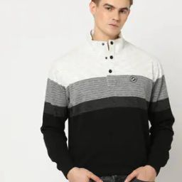 Striped Slim Fit Sweatshirt-image-83