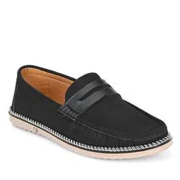 Solid Loafers with Synthetic Upper-image-6