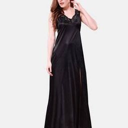 Women Sleeveless Nightie with Front-Slit-image-24