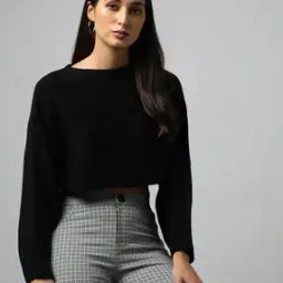 Women Boat-Neck Crop Pullover-picture-14
